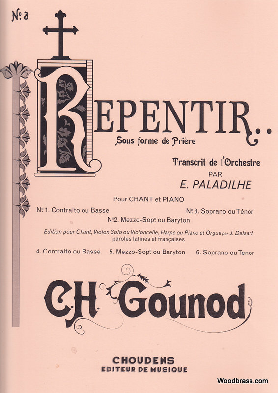 CHOUDENS GOUNOD C. - REPENTIR - CHANT & PIANO