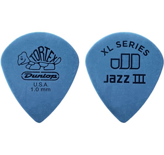 JIM DUNLOP TORTEX JAZZ III XL 498P100 PACK 12 MEDIATORS 1MM