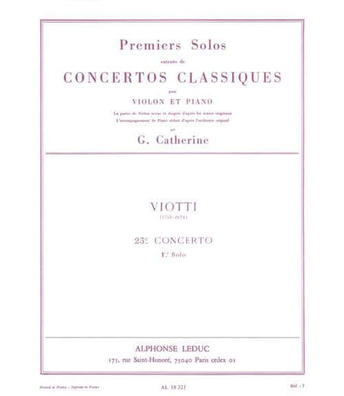 LEDUC VIOTTI - SOLO DE CONCERT N° 23 - VIOLON,PIANO