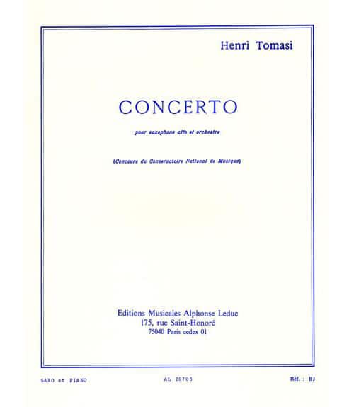 LEDUC TOMASI HENRI - CONCERTO POUR SAXOPHONE ALTO ET ORCHESTRE