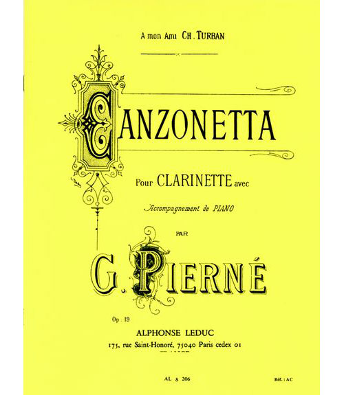 LEDUC PIERNE G. - CANZONETTA - CLARINETTE