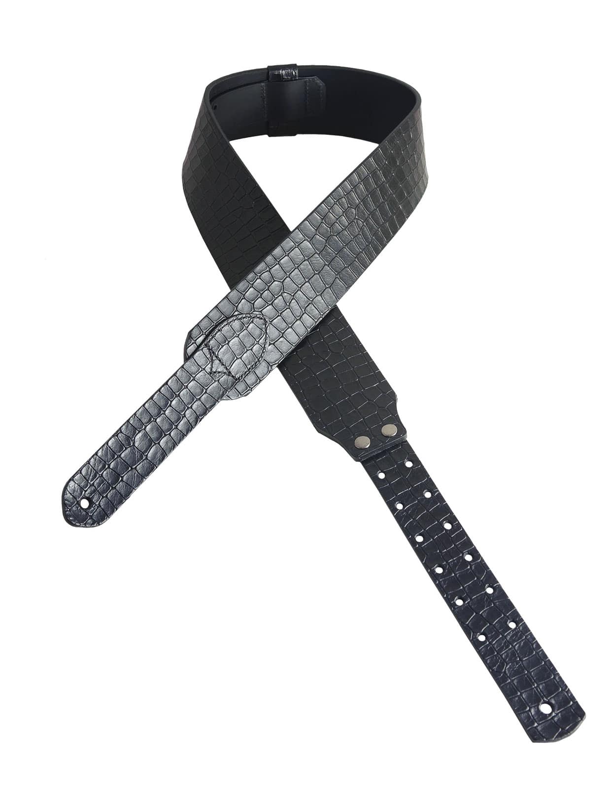 RIGHTON STRAPS GUITAR STRAP ALLIGATOR BLACK