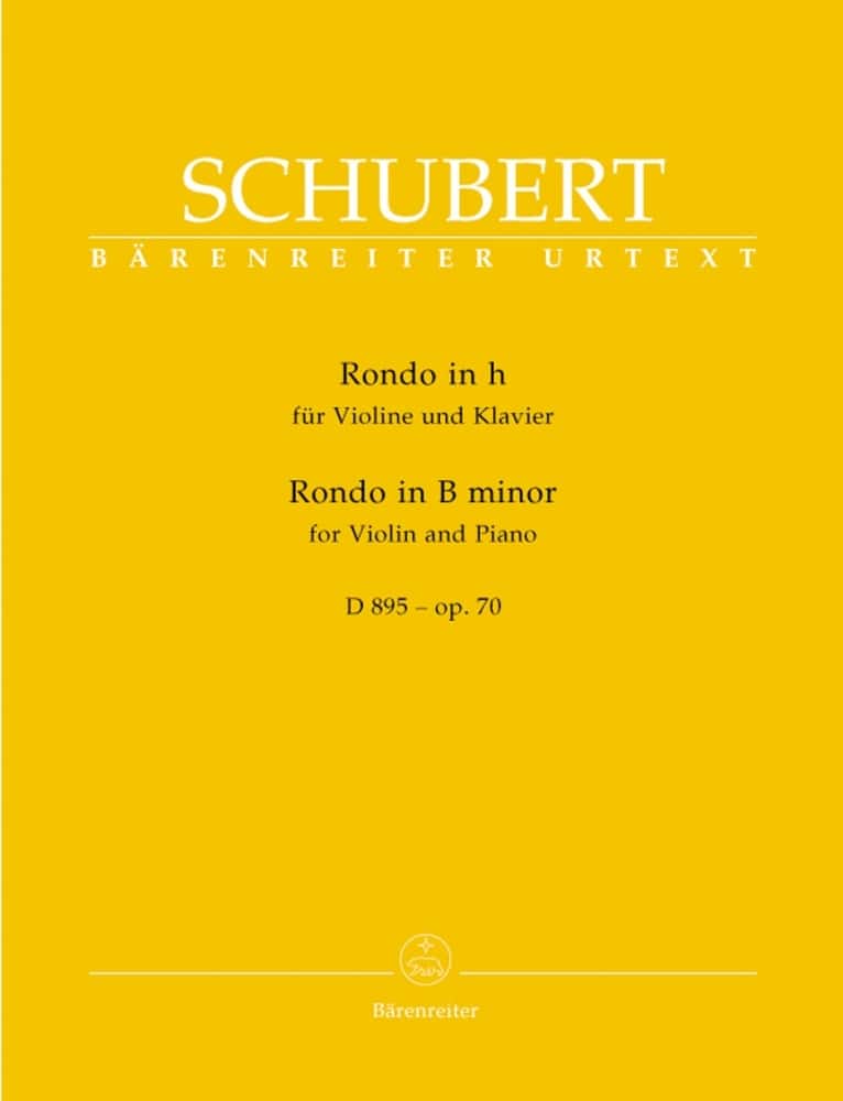 BARENREITER SCHUBERT FRANZ - RONDO FOR VIOLIN AND PIANO OP.70 D895