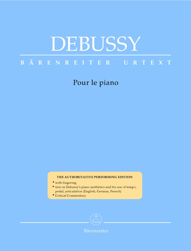 BARENREITER DEBUSSY CLAUDE - POUR LE PIANO