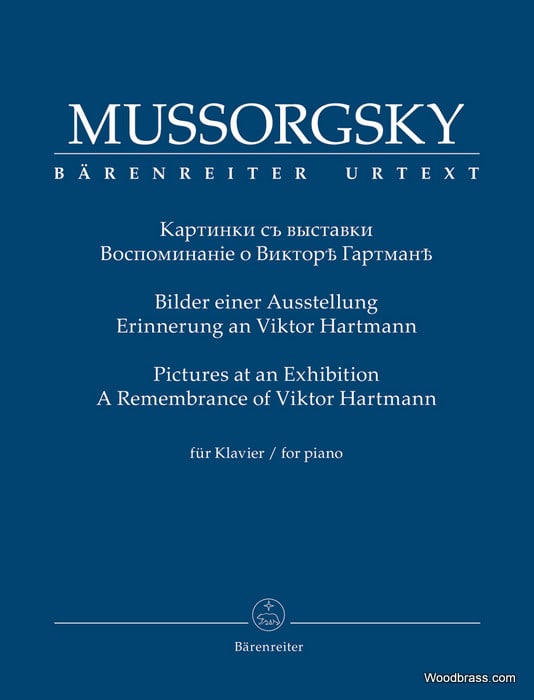 BARENREITER MUSSORGSKY M. - PICTURES AT AN EXHIBITION, A REMEMBRANCE OF VIKTOR HARTMANN - PIANO