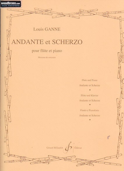 BILLAUDOT GANNE LOUIS - ANDANTE ET SCHERZO - FLUTE, PIANO