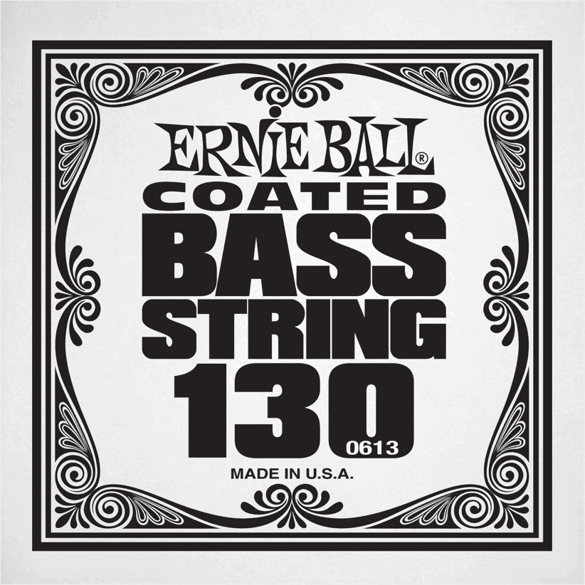 ERNIE BALL .130 COATED NICKEL WOUND ELECTRIC BASS STRING SINGLE