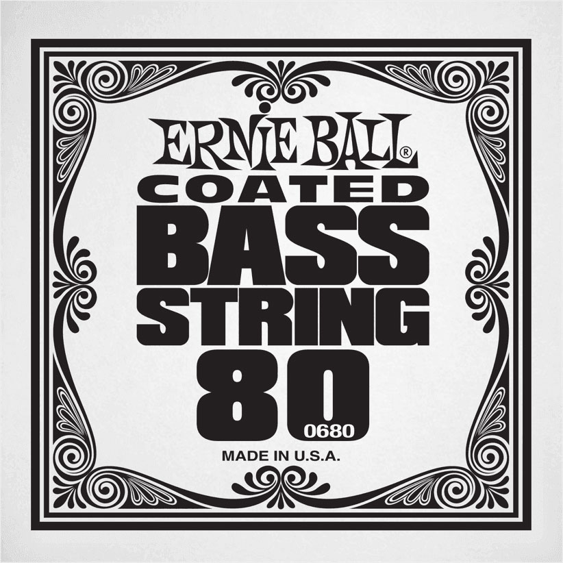 ERNIE BALL .080 COATED NICKEL WOUND ELECTRIC BASS STRING SINGLE