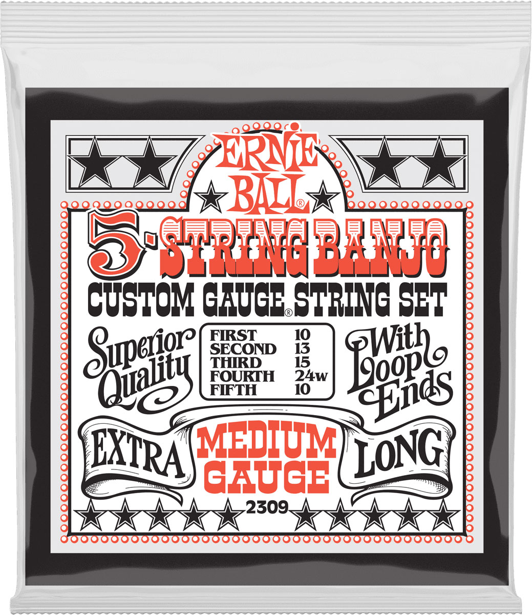 ERNIE BALL 5 STRINGS BANJO MEDIUM GAUGE 10-10 2309