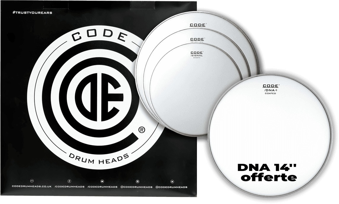 CODE DRUM HEAD TOM PACK SIGNAL SMOOTH STANDARD + CC 14