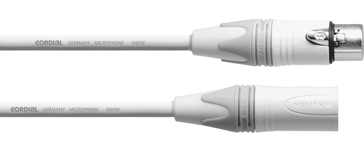 CORDIAL MICROPHONE CABLE XLR 10 M WHITE