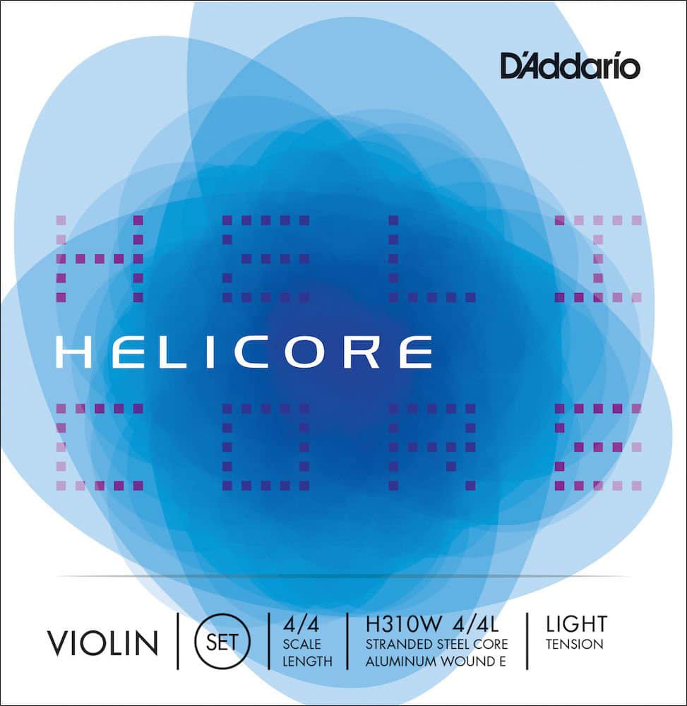 D'ADDARIO AND CO SET OF STRINGS WITH E STRING A NET FOR VIOLIN HELICORE NECK 4/4 TENSION LIGHT