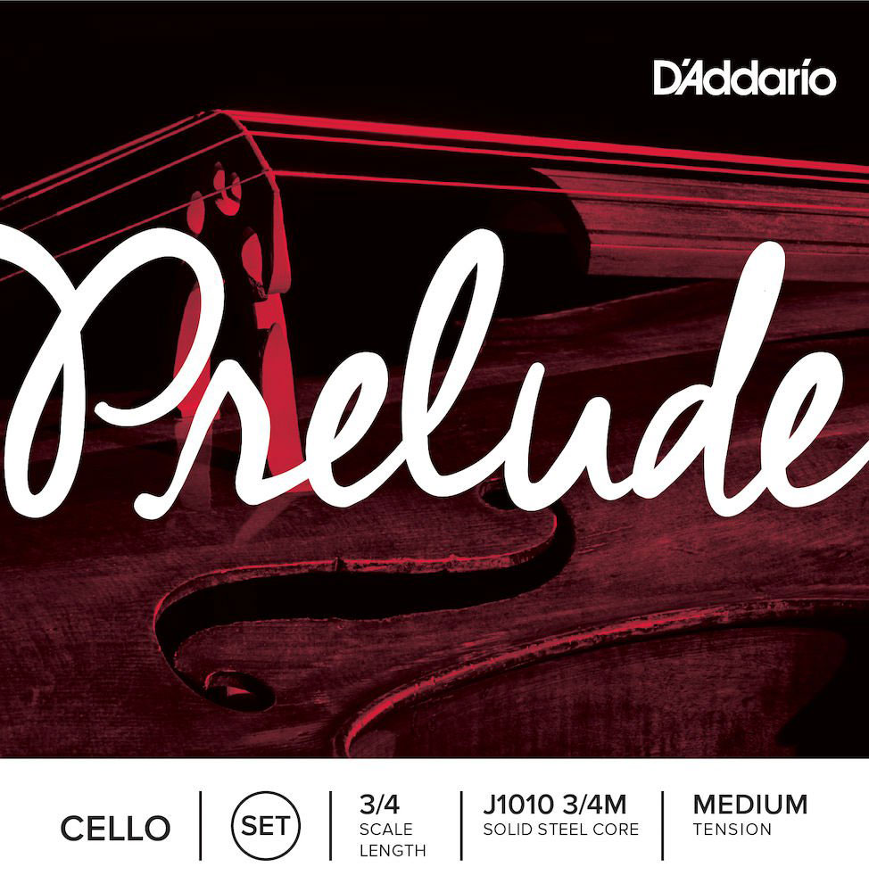 D'ADDARIO AND CO SET OF STRINGS FOR PRELUDE CELLO, NECK 3/4, TENSION MEDIUM