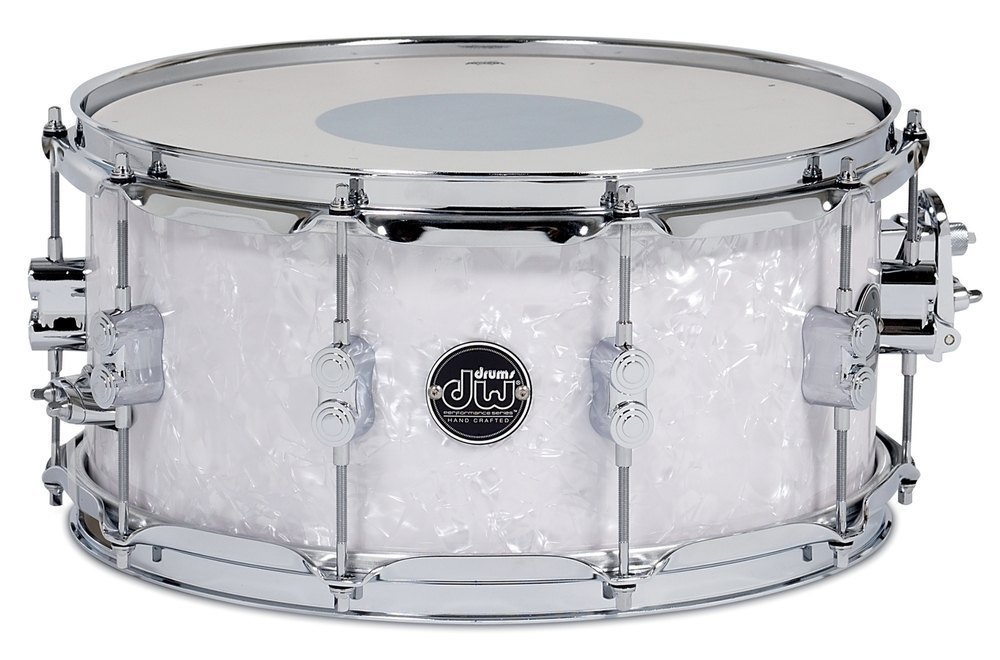 DW DRUM WORKSHOP SNARE DRUM PERFORMANCE FINISH PLY / SATIN OIL WHITE MARINE PEARL