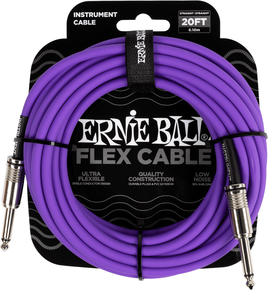 ERNIE BALL INSTRUMENT CABLES FLEX JACK/JACK 6M PURPLE