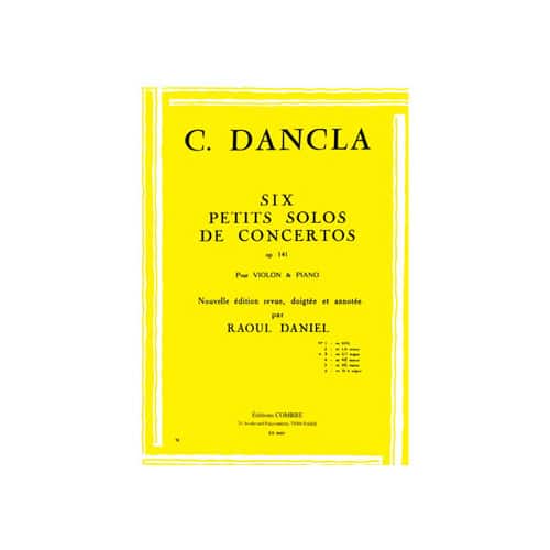 COMBRE DANCLA CHARLES - PETIT SOLO DE CONCERTO OP.141 N°3 EN UT MAJ. - VIOLON ET PIANO