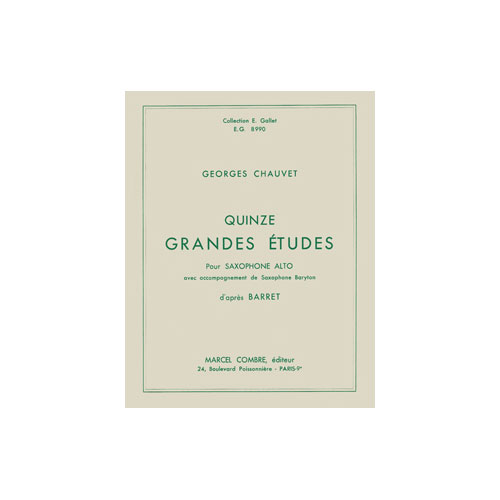 COMBRE CHAUVET G. - GRANDES ETUDES (15) - SAXOPHONE