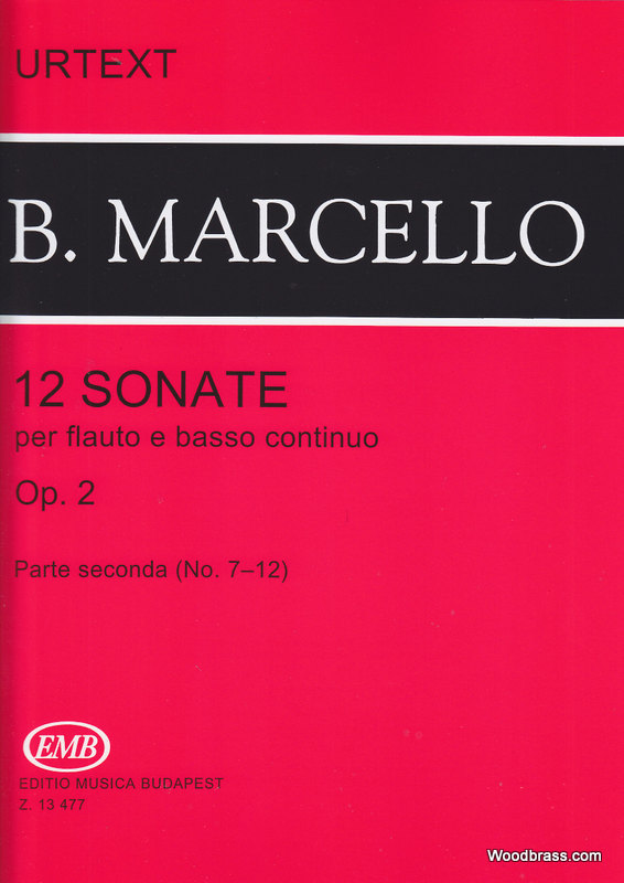 EMB (EDITIO MUSICA BUDAPEST) MARCELLO B. - SONATE (12) OP. 2 VOL. 2 - FLUTE ET PIANO