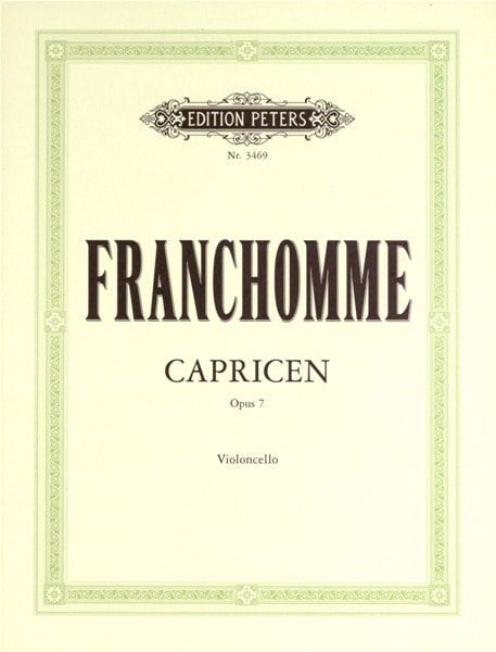 EDITION PETERS FRANCHOMME AUGUSTE JOSEPH - 12 CAPRICES OP.7 - CELLO