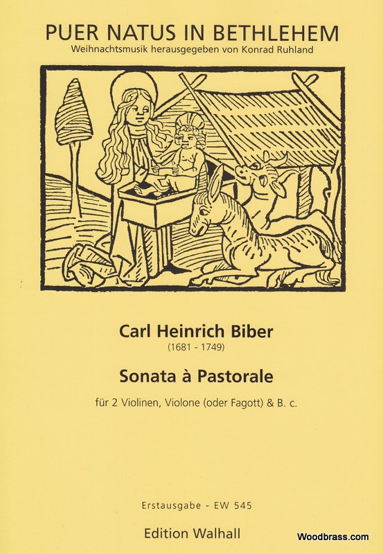 WALHALL BIBER C.H. - SONATA A PASTORALE - 2 VIOLONS, BASSON ET BC