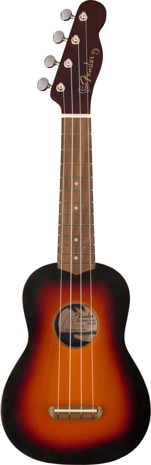 FENDER VENICE SOPRANO UKE WALNUT 2-COLOR SUNBURST