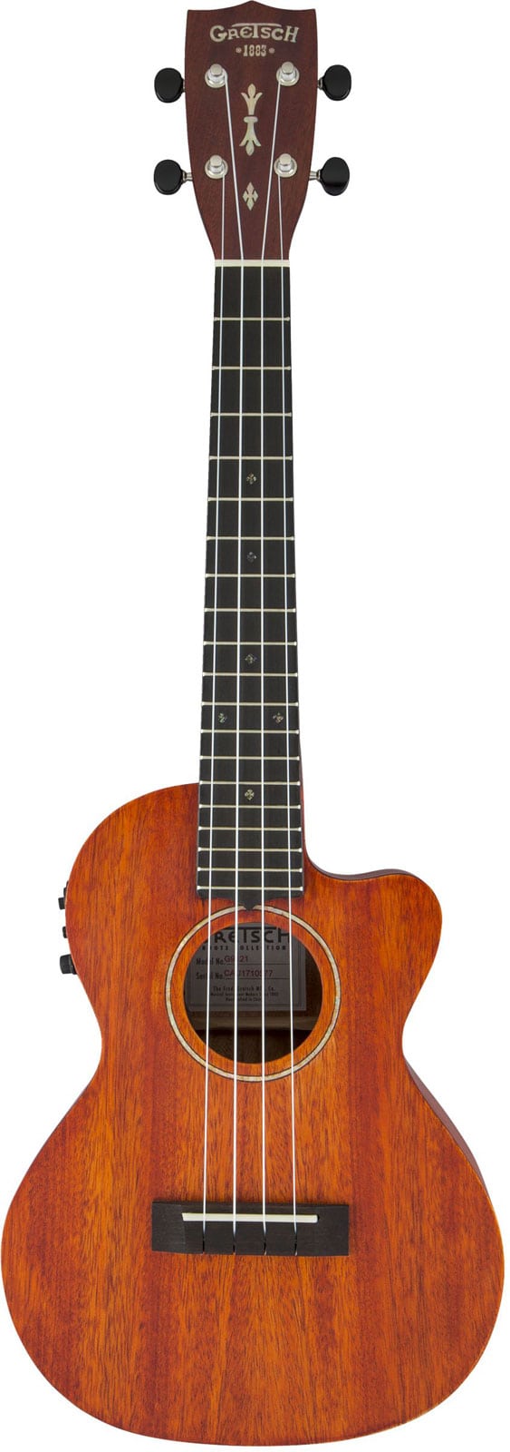 GRETSCH GUITARS G9121 A.C.E. TENOR UKULELE WITH GIG BAG OVKGL, ACOUSTIC-CUTAWAY-ELECTRIC, FISHMAN KULA PICKUP, HONEY