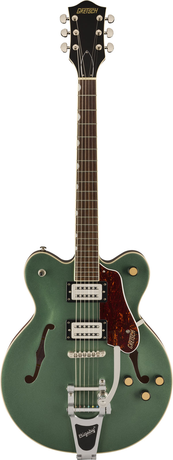 GRETSCH GUITARS G2622T STREAMLINER CENTER BLOCK DOUBLE-CUT WITH BIGSBY LRL BROAD'TRON BT-3S PICKUPS STEEL OLIVE