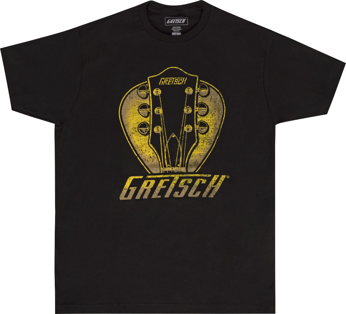 GRETSCH GUITARS GRETSCH HEADSTOCK PICK T-SHIRT BLACK LARGE