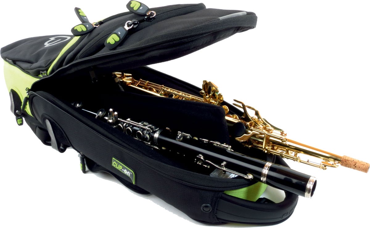 FUSION BAGS SOPRANO SAXOPHONE BLACK/GREEN LIME PW-03-L