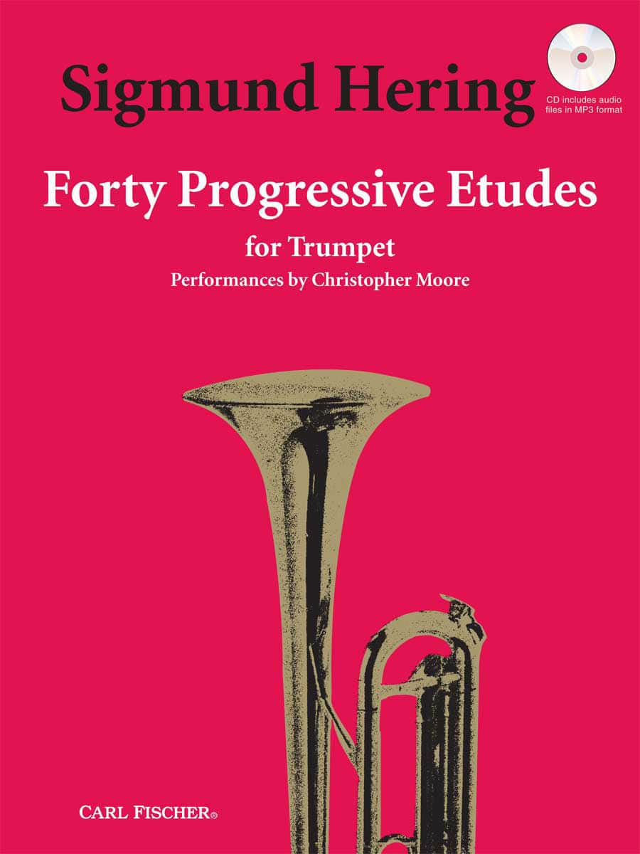 CARL FISCHER HERING - 40 ETUDES PROGRESSIVES POUR TROMPETTE + AUDIO TRACKS