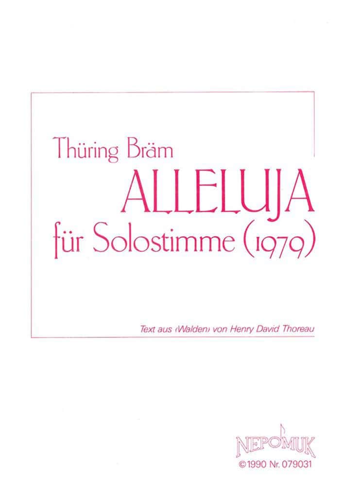 EDITION BREITKOPF BRAM THURING - ALLELUJA - SOPRANO