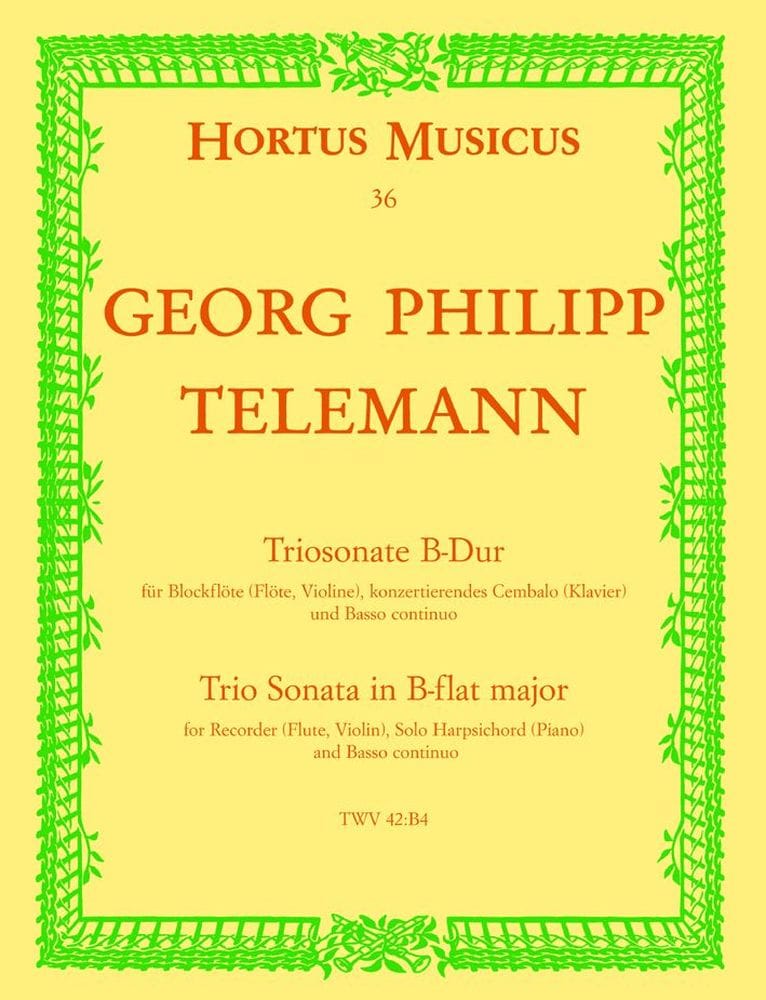 HORTUS MUSICUS TELEMANN G.P. - TRIOSONATE B-DUR TWV 42:B4