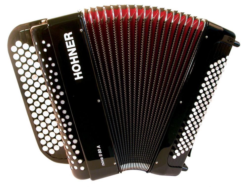 HOHNER NOVA II 80A BLACK BUTTONS