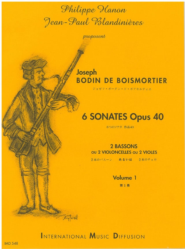 IMD ARPEGES BOISMORTIER - 6 SONATES OP 40 VOL 1 - 2 BASSONS OU 2 CELLOS OU 2 VIOLES