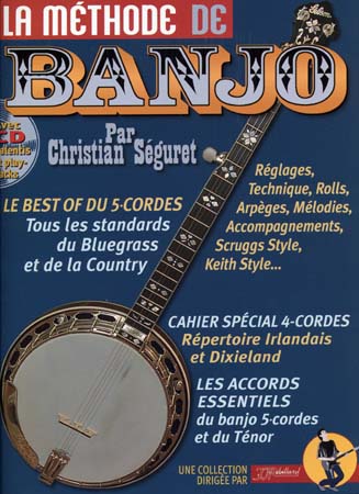 JJREBILLARD SEGURET CHRISTIAN - LA METHODE DE BANJO 4 ET 5 CORDES REBILLARD + CD