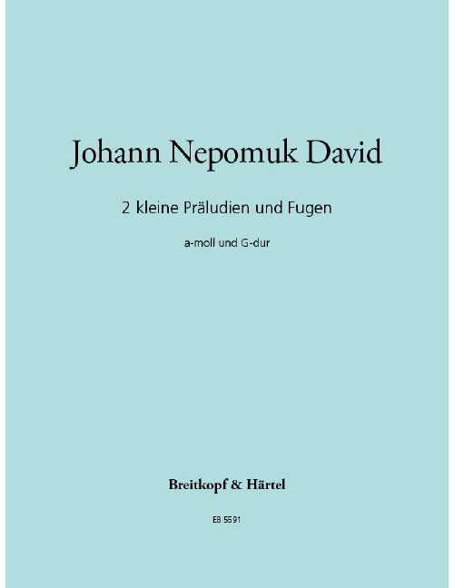 EDITION BREITKOPF DAVID JOHANN NEPOMUK - ZWEI KLEINE PRALUDIEN UND FUGEN - ORGAN