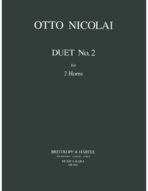 EDITION BREITKOPF NICOLAI OTTO - DUO NR. 2 - 2 HORN