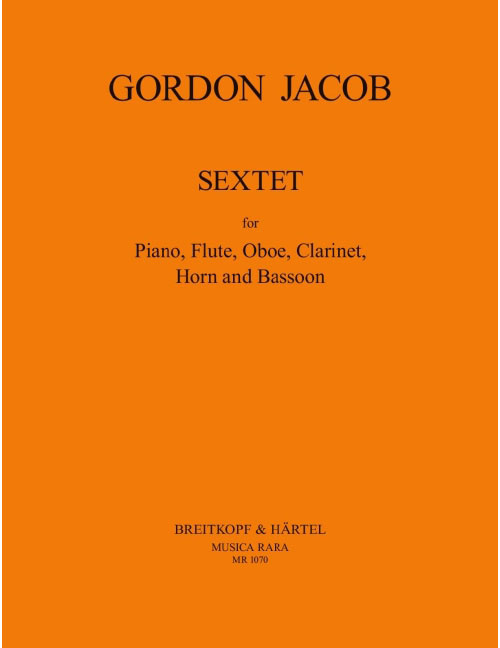 EDITION BREITKOPF JACOB GORDON - SEXTET - PIANO SEXTET