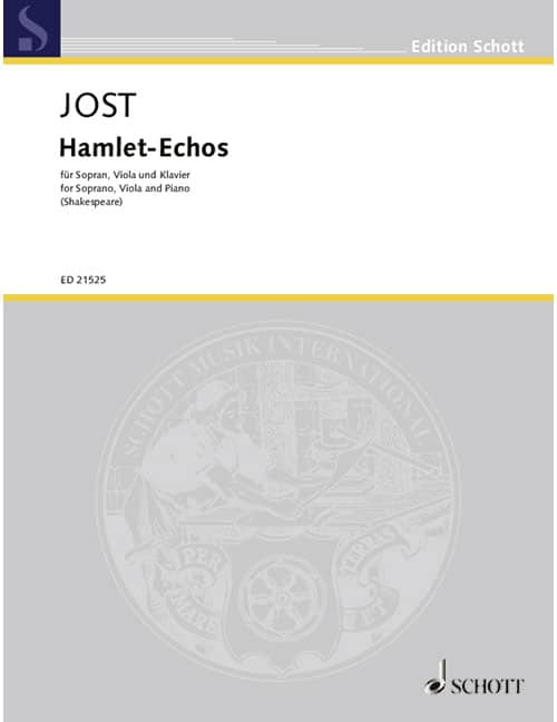 SCHOTT HAMLET ECHOES - SOPRANO, VIOLA AND PIANO