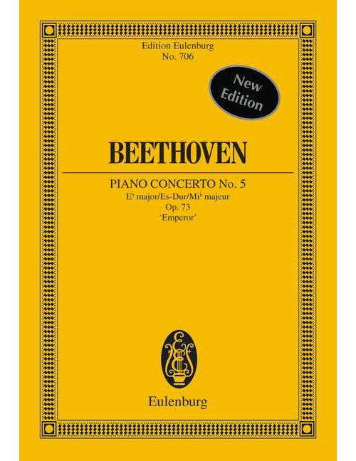 EULENBURG BEETHOVEN L.V. - CONCERTO N°5 IN EB MAJOR - PIANO AND ORCHESTRA
