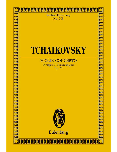 EULENBURG TCHAIKOVSKY PETER ILJITSCH - CONCERTO D MAJOR OP. 35 CW 54 - VIOLIN AND ORCHESTRA