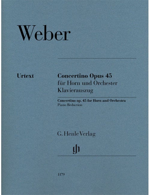 HENLE VERLAG WEBER CARL MARIA - COCNERTINO OP.45 - COR & PIANO