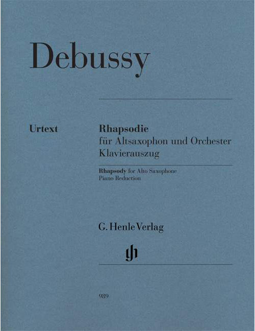 HENLE VERLAG DEBUSSY CLAUDE - RHAPSODY FOR ALTO SAXOPHONE AND ORCHESTRA - SAXOPHONE, PIANO