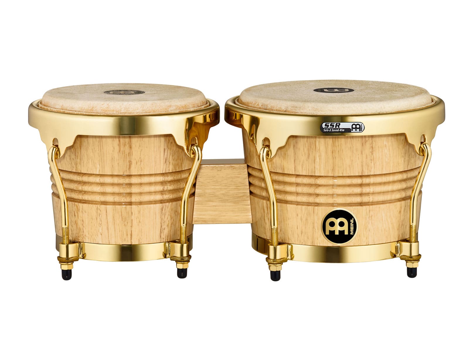 MEINL WB200 WOOD BONGOS 6 3/4 MACHO AND 8 HEMBRA GOLD TONE HARDWARE