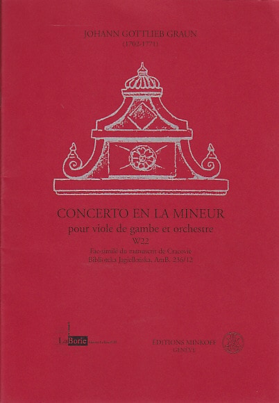 MINKOFF GRAUN CONCERTO EN LA MINEUR