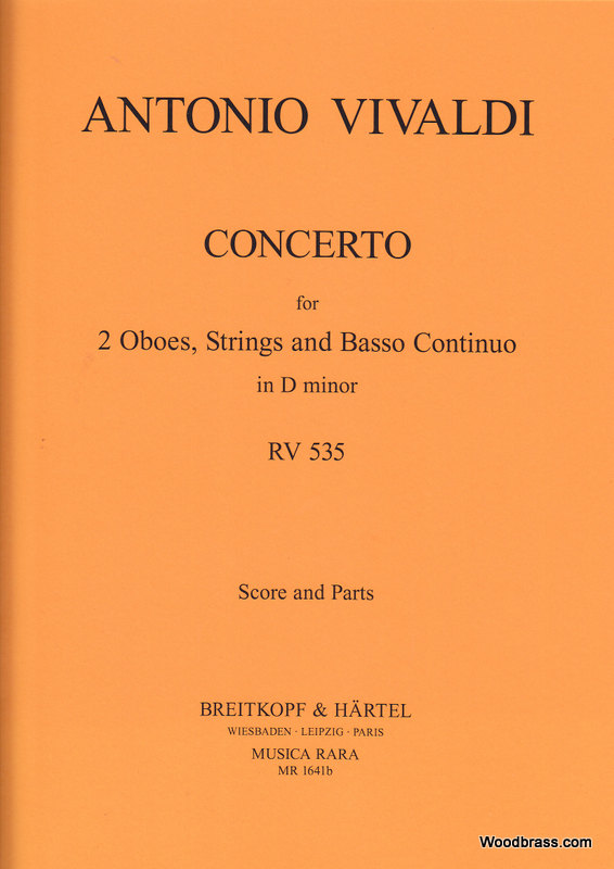 MUSICA RARA VIVALDI ANTONIO - CONCERTO IN D RV 535 - 2 OBOE, ORCHESTRA