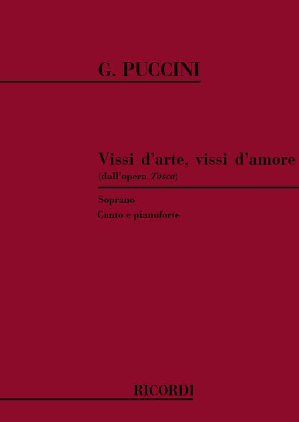 RICORDI PUCCINI G. - VISSI D'ARTE VISSI D'AMORE - CHANT ET PIANO