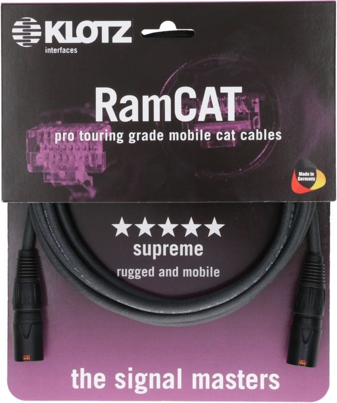 KLOTZ RAMCAT5 CABLE 1 M, BLACK,ETHERCON - ETHERCON