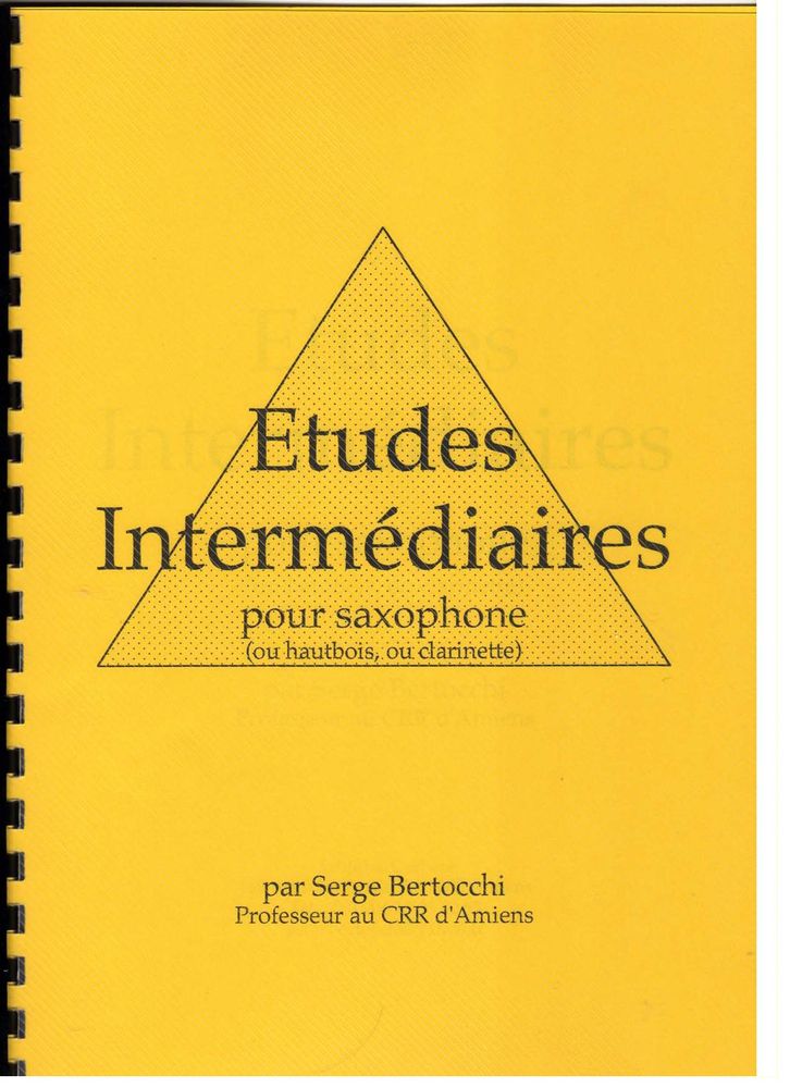 EDITIONS CERBÃ¨RE BERTOCCHI S. - ETUDES INTERMEDIAIRES - SAXOPHONE