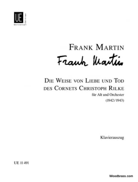 UNIVERSAL EDITION MARTIN FRANK - DIE WEISE VON LIEBE UND TOD DES CORNETS CHRISTOPHER RILKE 